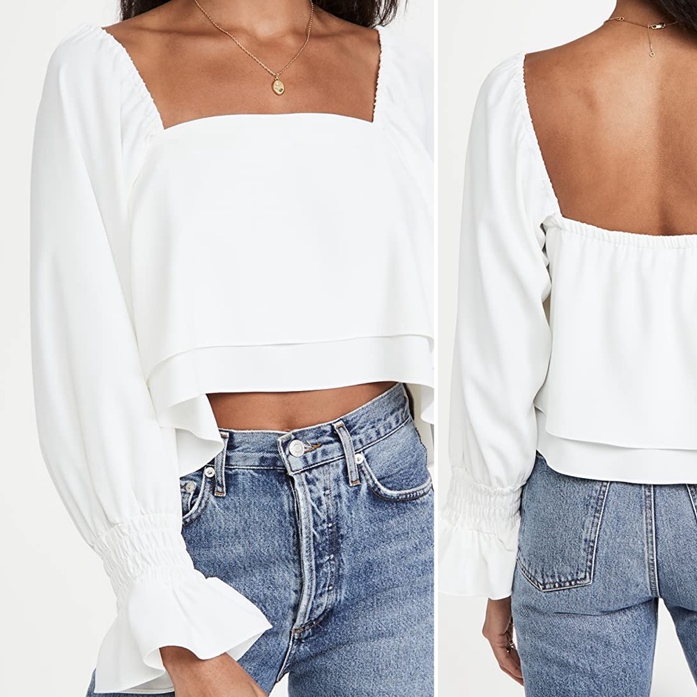 Amanda Uprichard Kade Top White Small